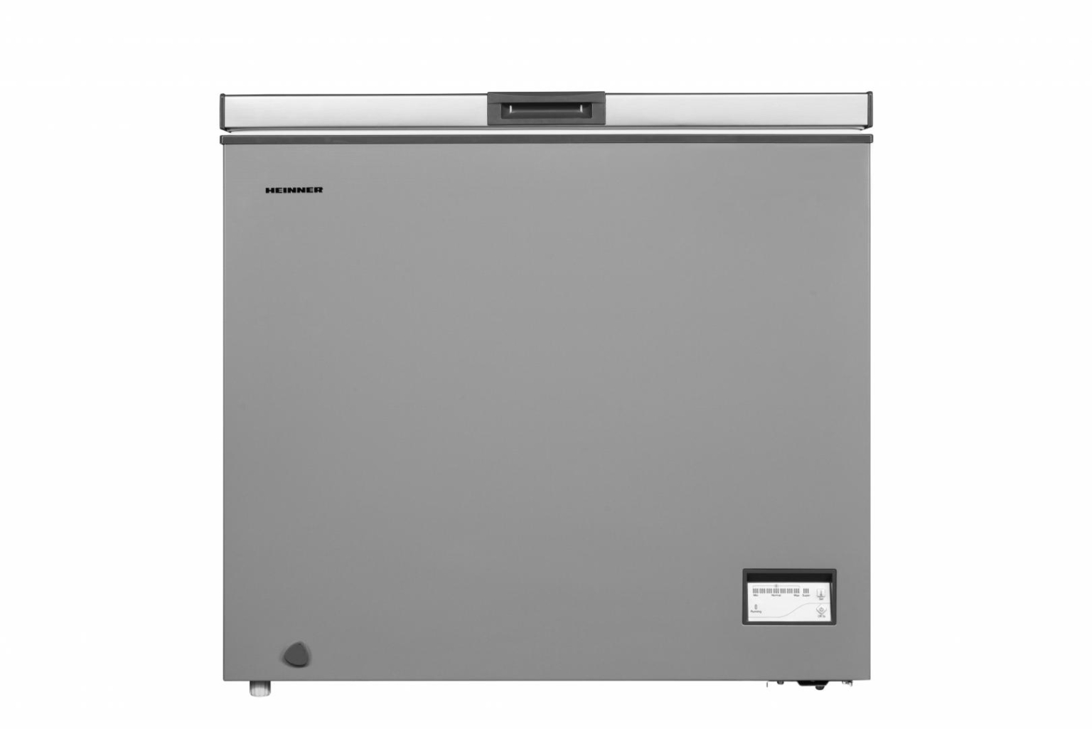Lada frigorifica Heinner HCF-205NHSE++, clasa energetica: E, capacitate totala: 198L, control electronic, rezistenta la frig (opereaza la temperaturi scazute : -15°C), rezistenta la variatii de tensiune 175~255V Display, rezistent la apa, functie congelare rapida, 1 cos din plastic, decongelare